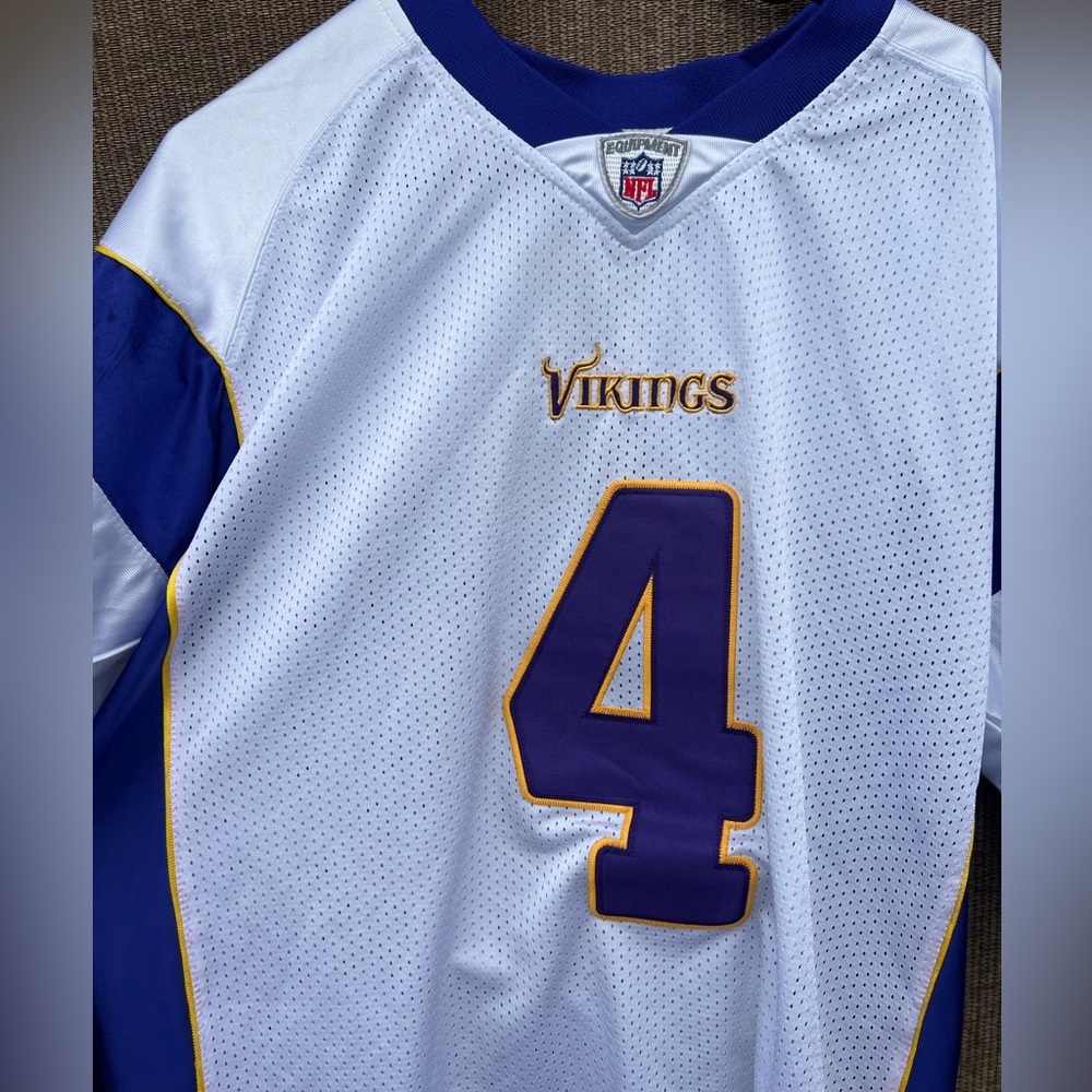 Brett Favre Minnesota Vikings NFL Football Jersey Sz M /50 Reebok On Field NWT - Picture 3 of 13